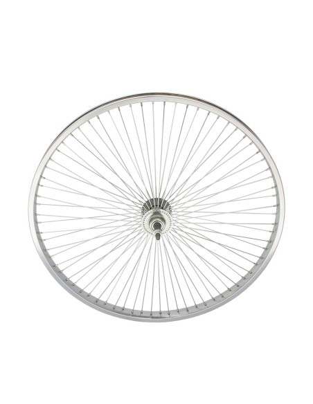 26 Steel Free Wheel 72 Spoke 14g UCP 3/8 Axle Single Wall Chrome.